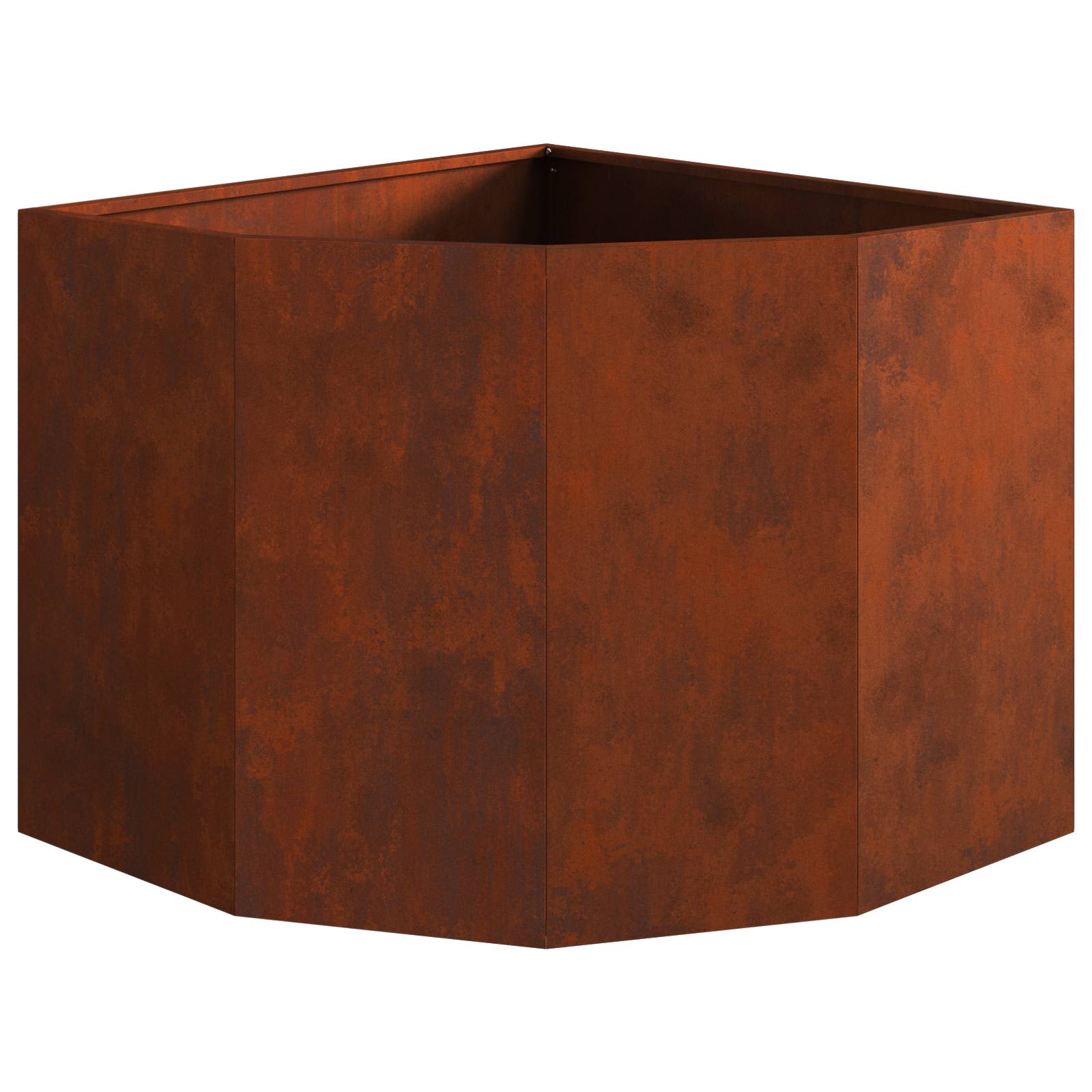 Vaso d'angolo Ruggine 60 x 60 x 50 cm acciaio corten | homemem39