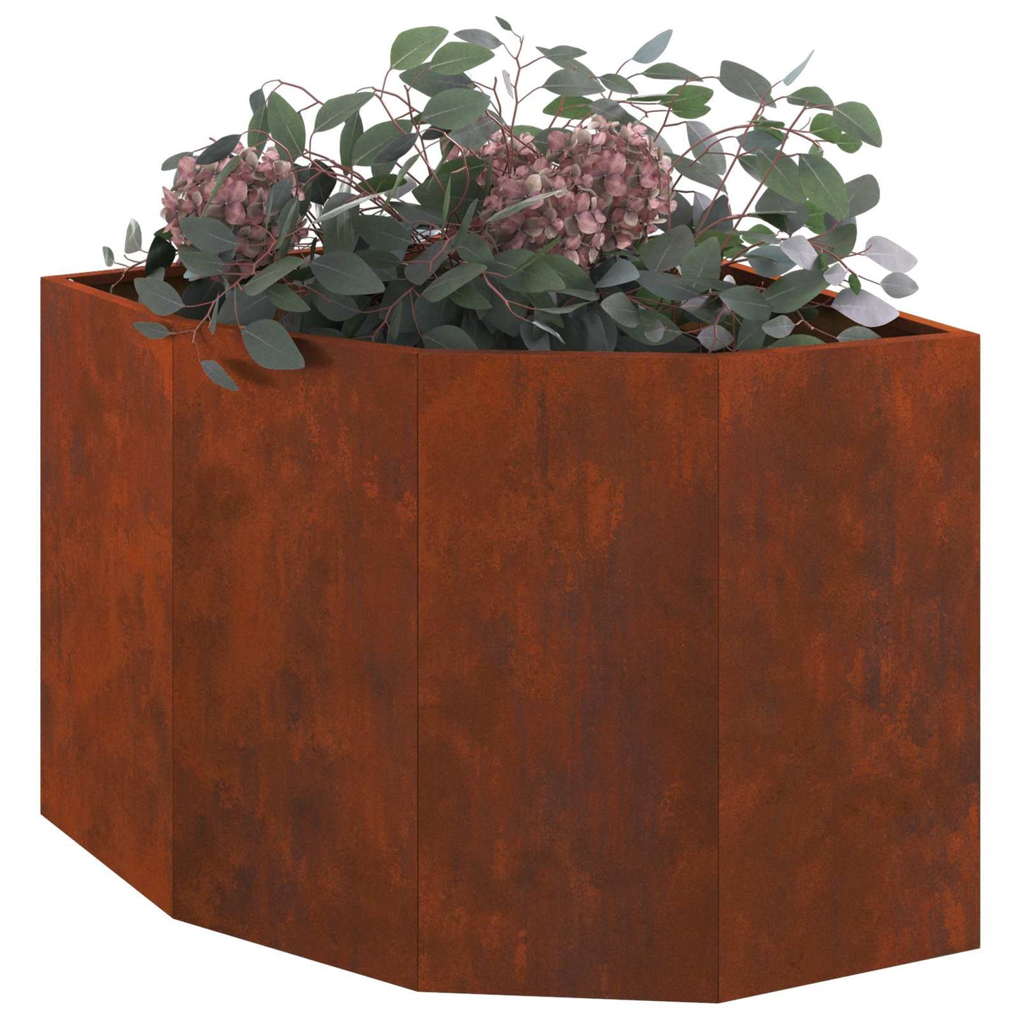 Vaso d'angolo Ruggine 60 x 60 x 50 cm acciaio corten | homemem39