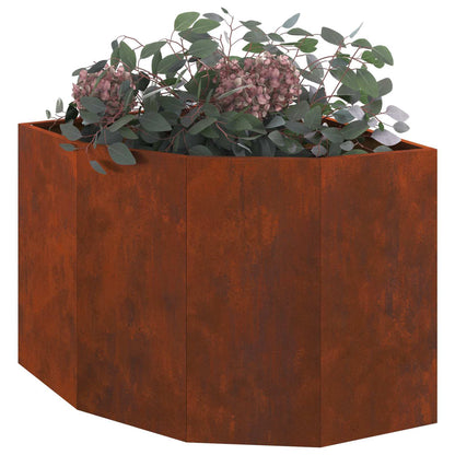 Vaso d'angolo Ruggine 60 x 60 x 50 cm acciaio corten | homemem39