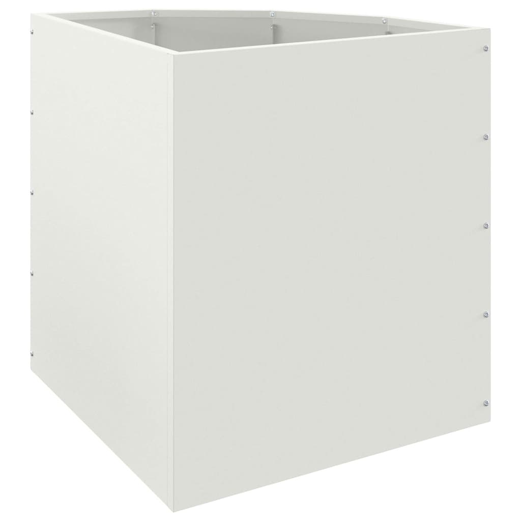 Vaso d'angolo Bianco 45 x 45 x 50 cm Acciaio