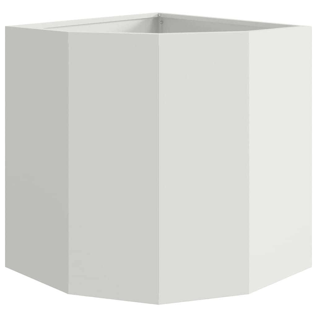 Vaso d'angolo Bianco 45 x 45 x 50 cm Acciaio