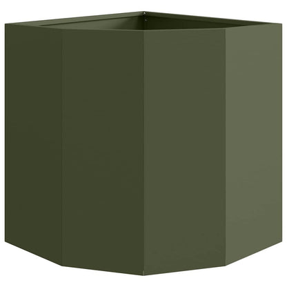 Vaso d'angolo Oliver verde 45 x 45 x 50 cm Acciaio