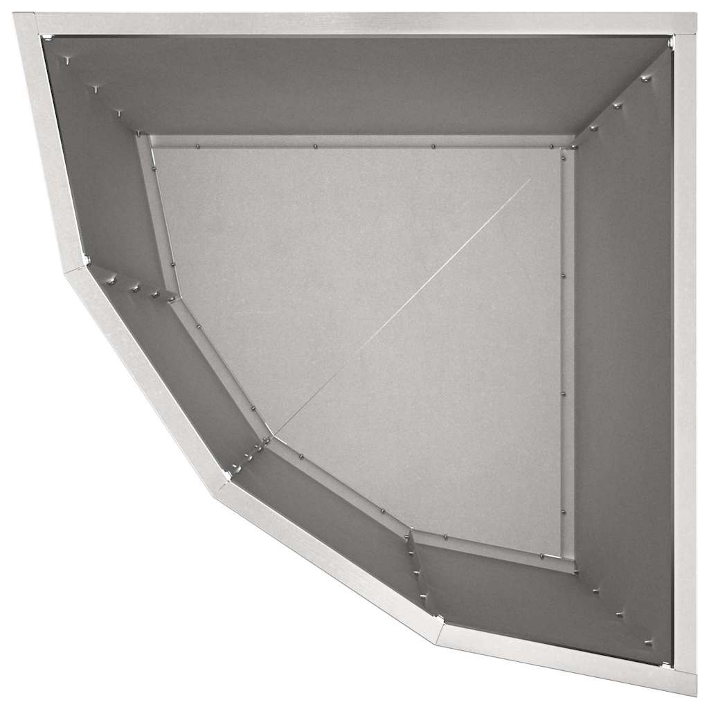 Vaso d'angolo Argento 45 x 45 x 50 cm Acciaio inossidabile