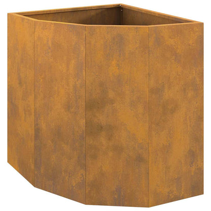 Vaso d'angolo Ruggine 45 x 45 x 50 cm acciaio corten