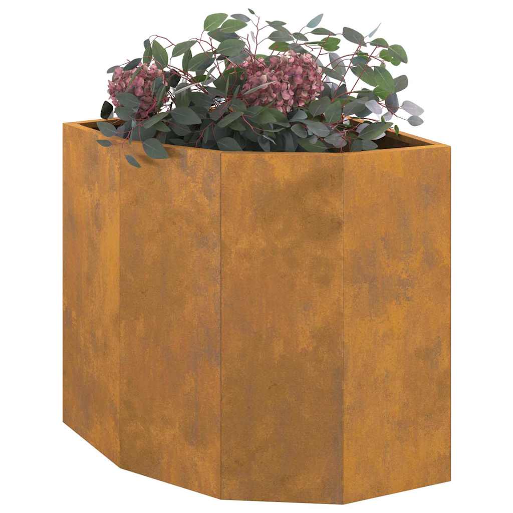 Vaso d'angolo Ruggine 45 x 45 x 50 cm acciaio corten
