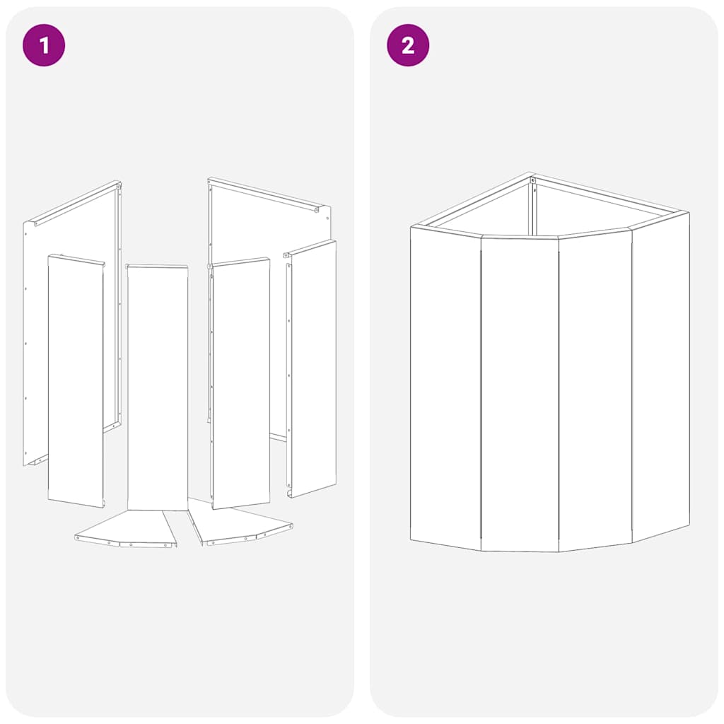 Vaso d'angolo Oliver verde 30 x 30 x 50 cm Acciaio