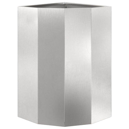 Vaso d'angolo Argento 30 x 30 x 50 cm Acciaio inossidabile