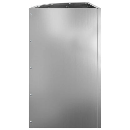 Vaso d'angolo Argento 30 x 30 x 50 cm Acciaio zincato