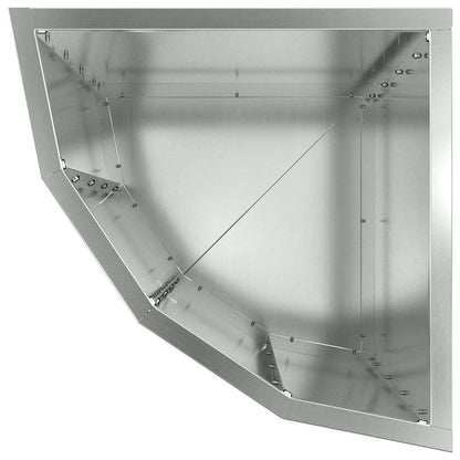 Vaso d'angolo Argento 30 x 30 x 50 cm Acciaio zincato