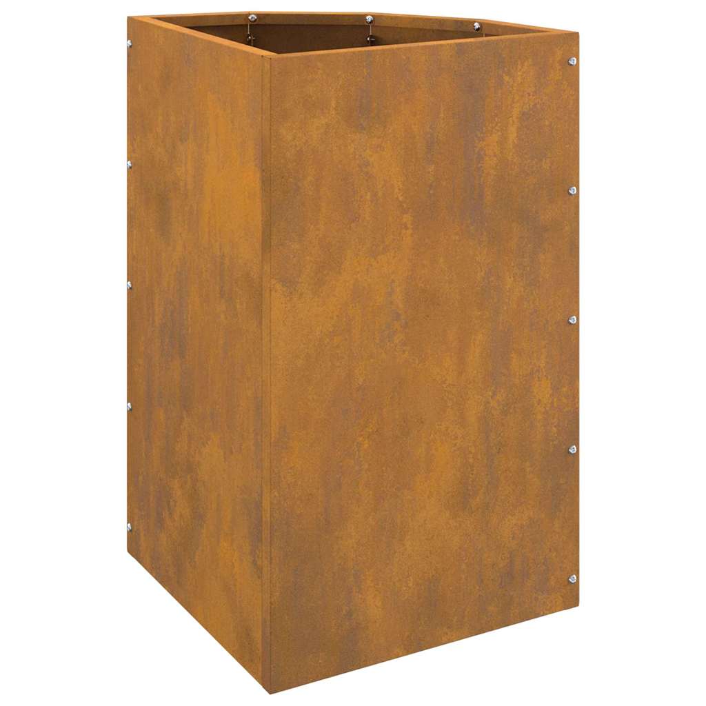 Vaso d'angolo Ruggine 30 x 30 x 50 cm acciaio corten