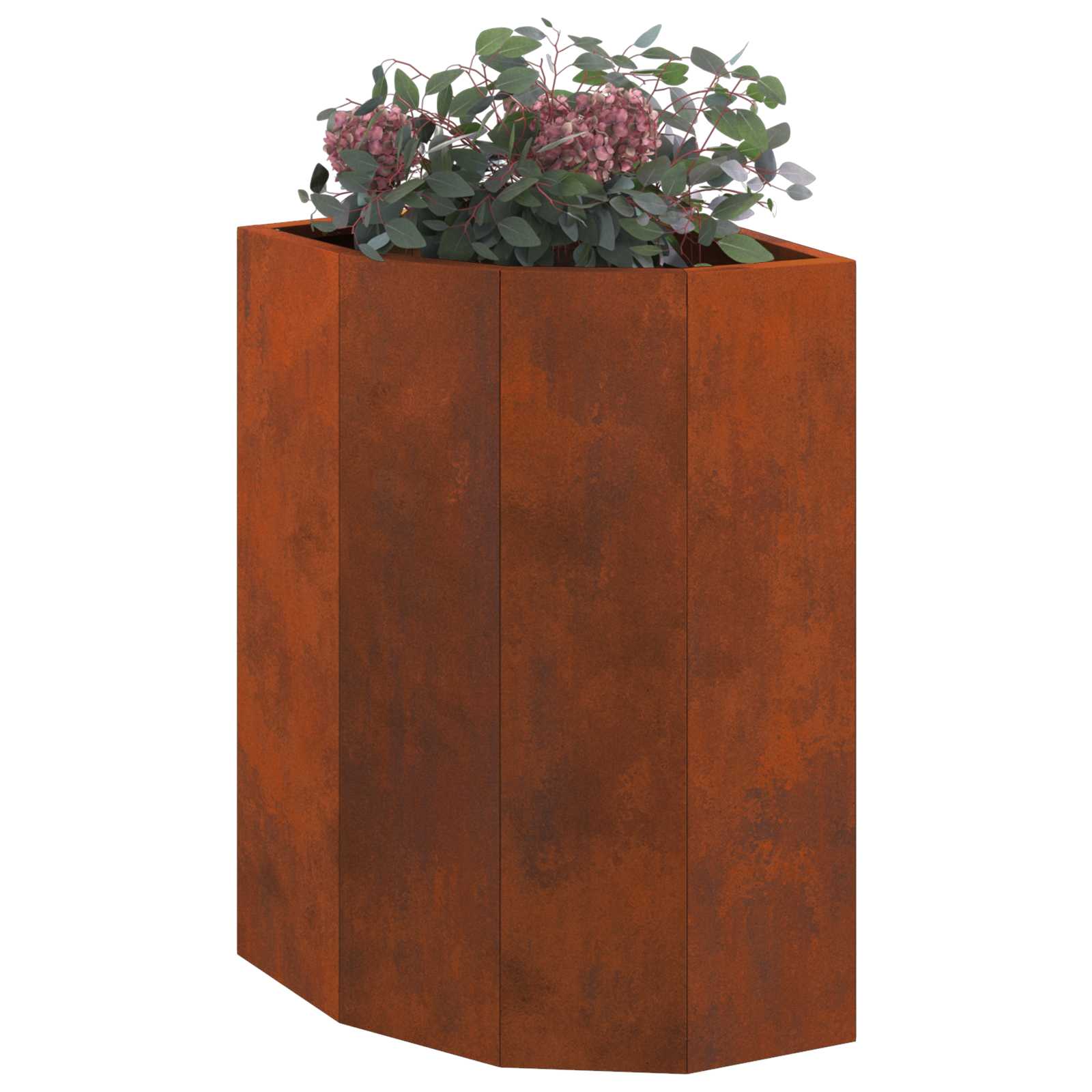 Vaso d'angolo Ruggine 30 x 30 x 50 cm acciaio corten | homemem39