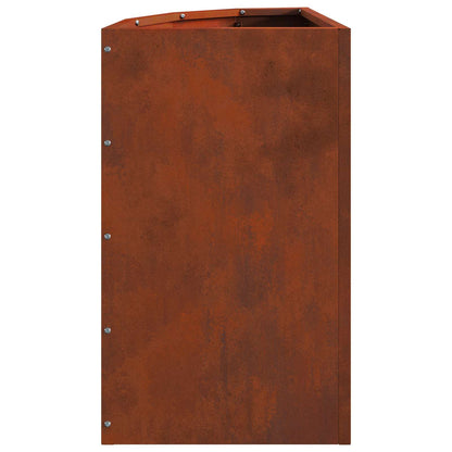 Vaso d'angolo Ruggine 30 x 30 x 50 cm acciaio corten | homemem39