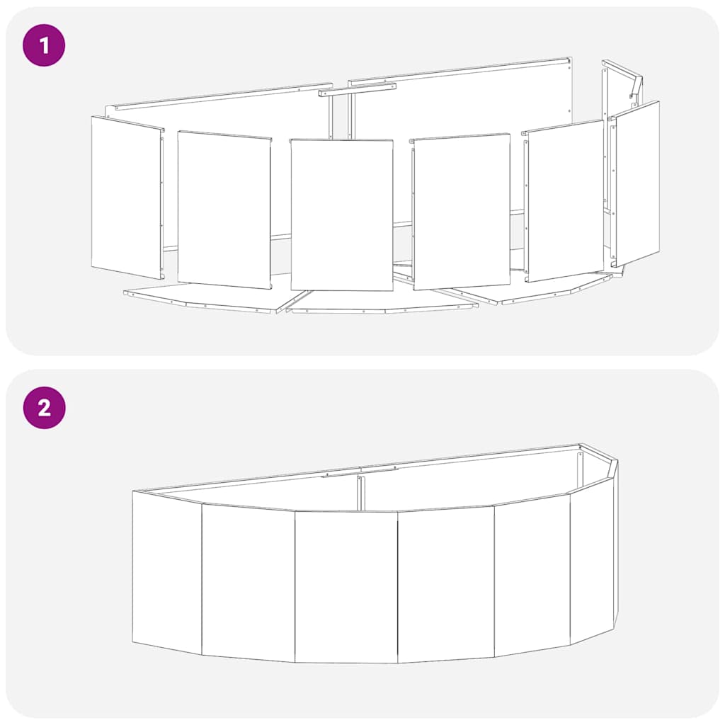 Fioriera Bianco 120 x 60 x 35 cm Acciaio | homemem39