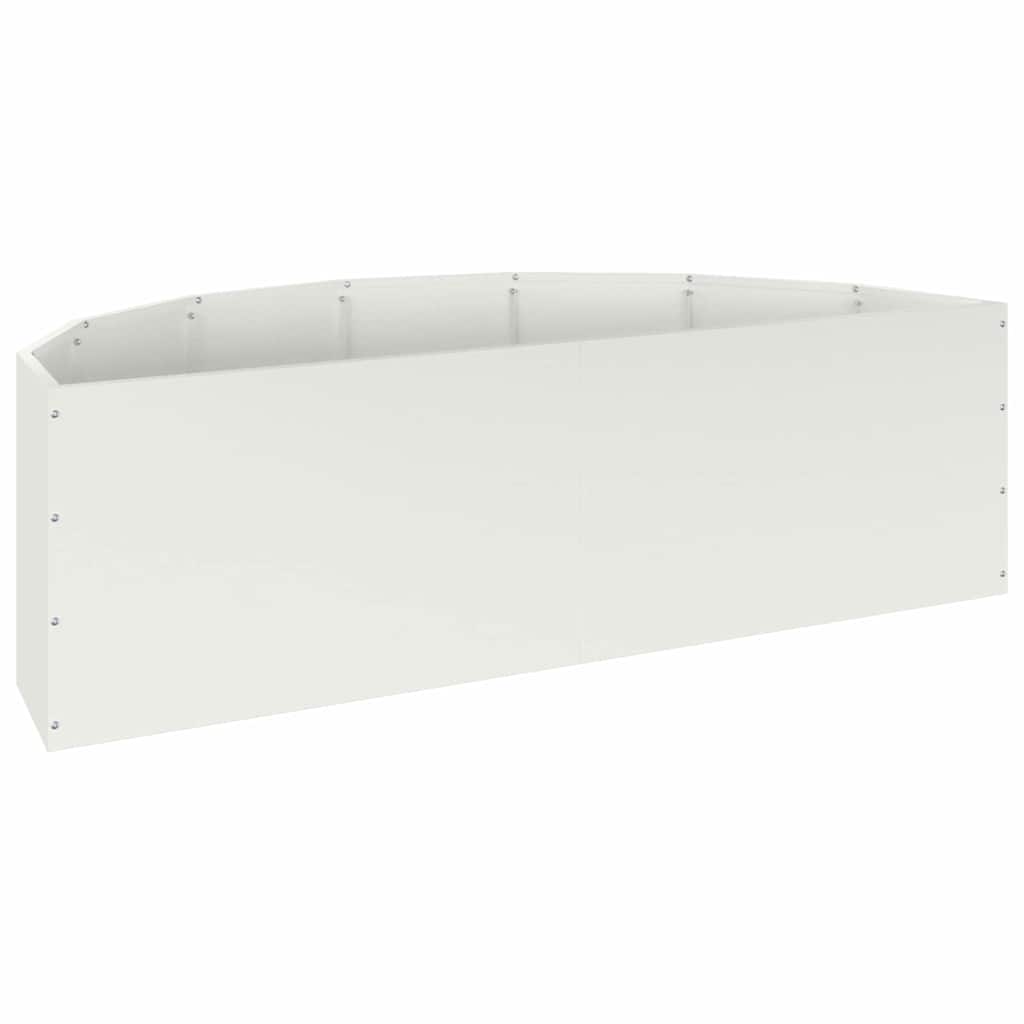 Fioriera Bianco 120 x 60 x 35 cm Acciaio