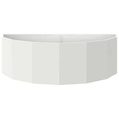 Fioriera Bianco 120 x 60 x 35 cm Acciaio
