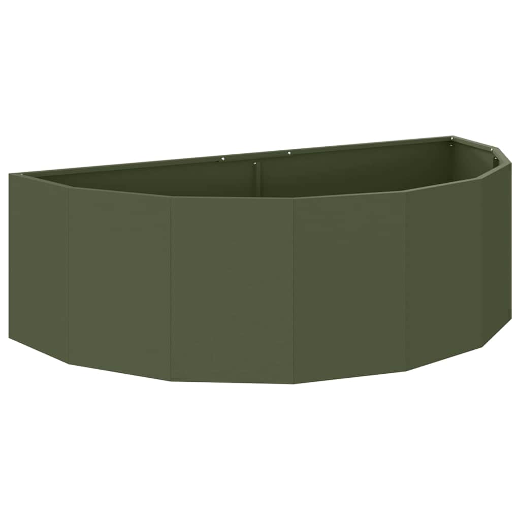 Fioriera Verde oliva 120 x 60 x 35 cm Acciaio