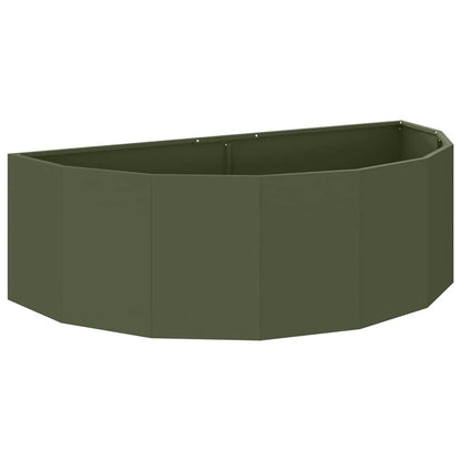 Fioriera Verde oliva 120 x 60 x 35 cm Acciaio