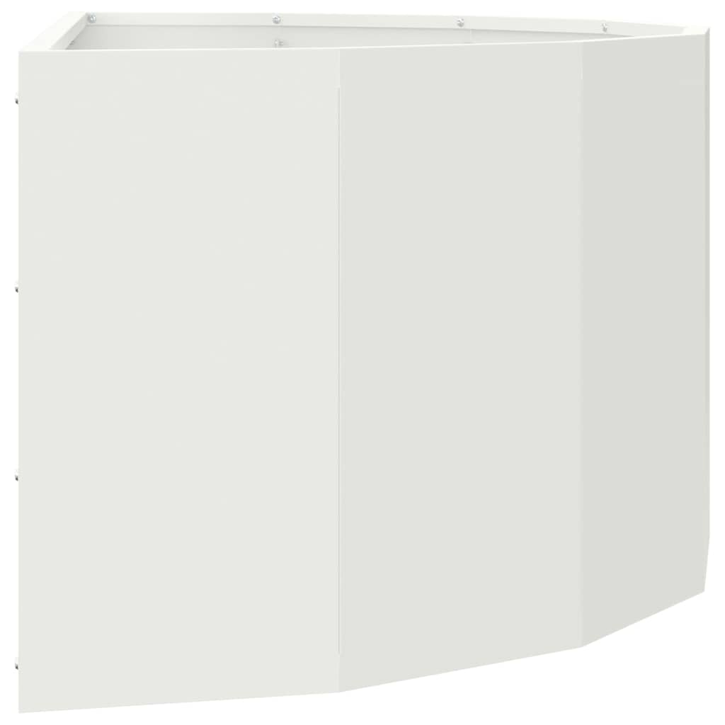 Fioriera Bianco 90 x 45 x 35 cm Acciaio