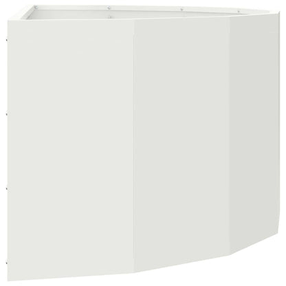 Fioriera Bianco 90 x 45 x 35 cm Acciaio