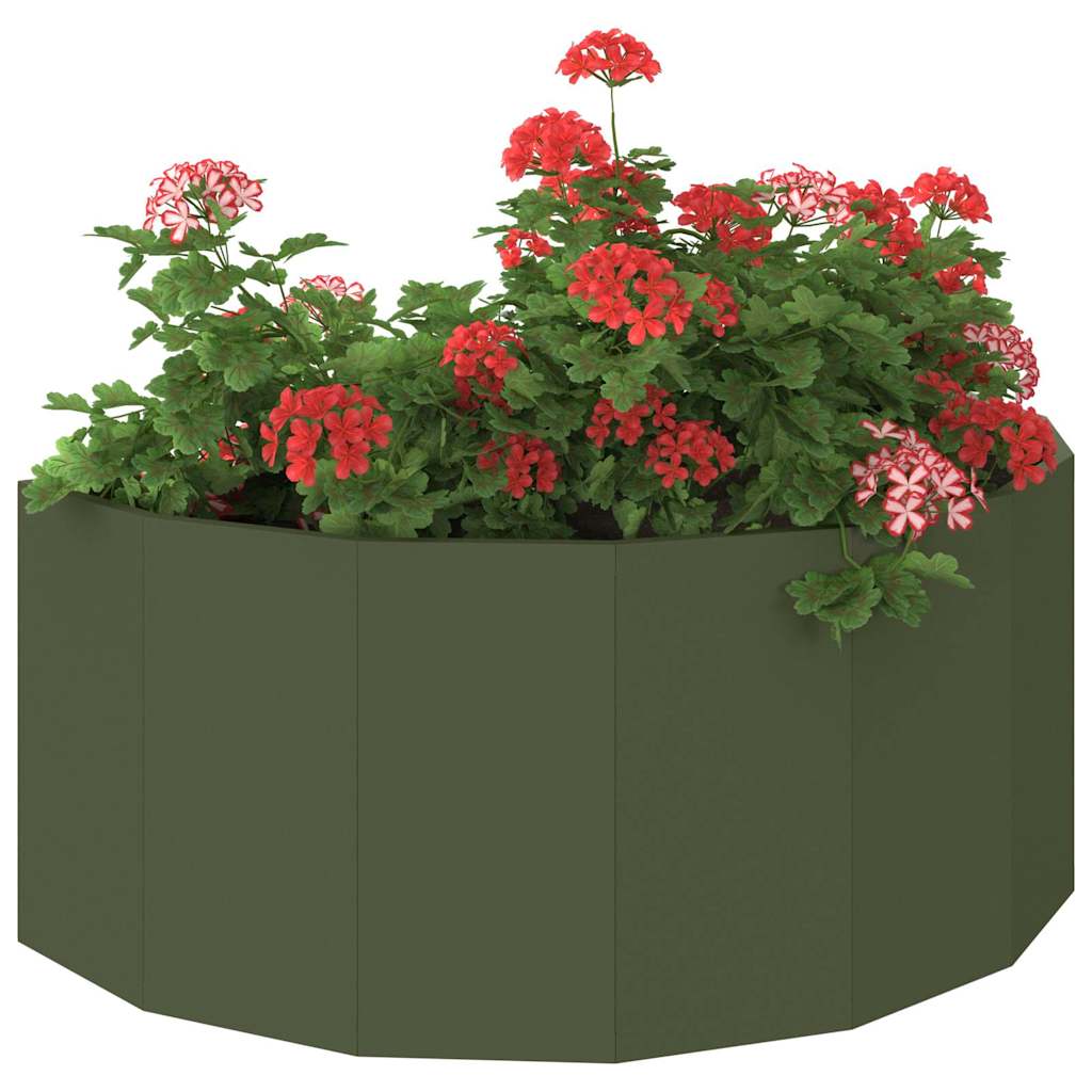 Fioriera Verde oliva 90 x 45 x 35 cm Acciaio