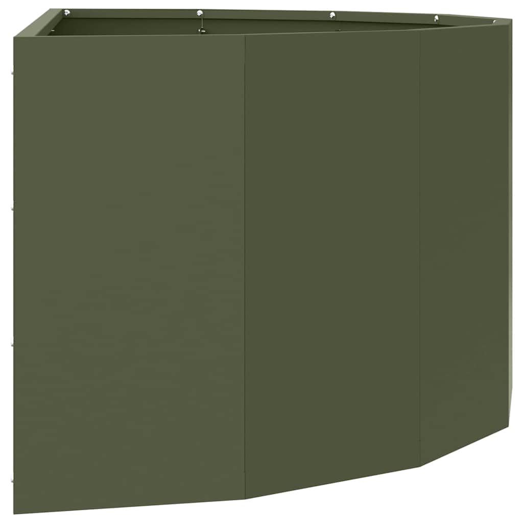 Fioriera Verde oliva 90 x 45 x 35 cm Acciaio