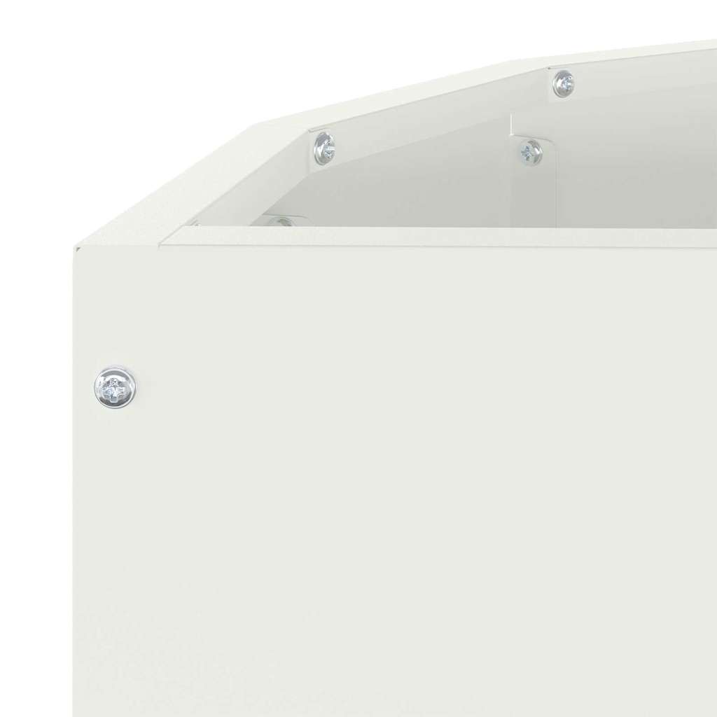 Fioriera Bianco 60 x 30 x 35 cm Acciaio