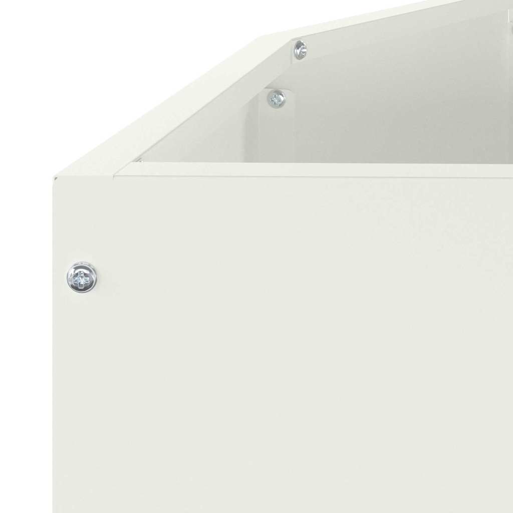 Fioriera Bianco 120 x 60 x 50 cm Acciaio