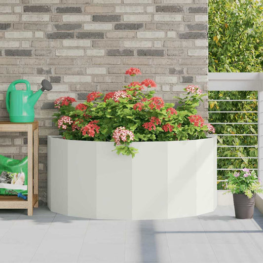 Fioriera Bianco 120 x 60 x 50 cm Acciaio