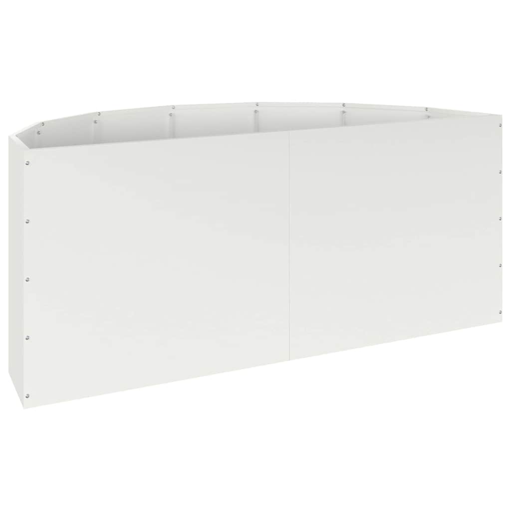Fioriera Bianco 120 x 60 x 50 cm Acciaio