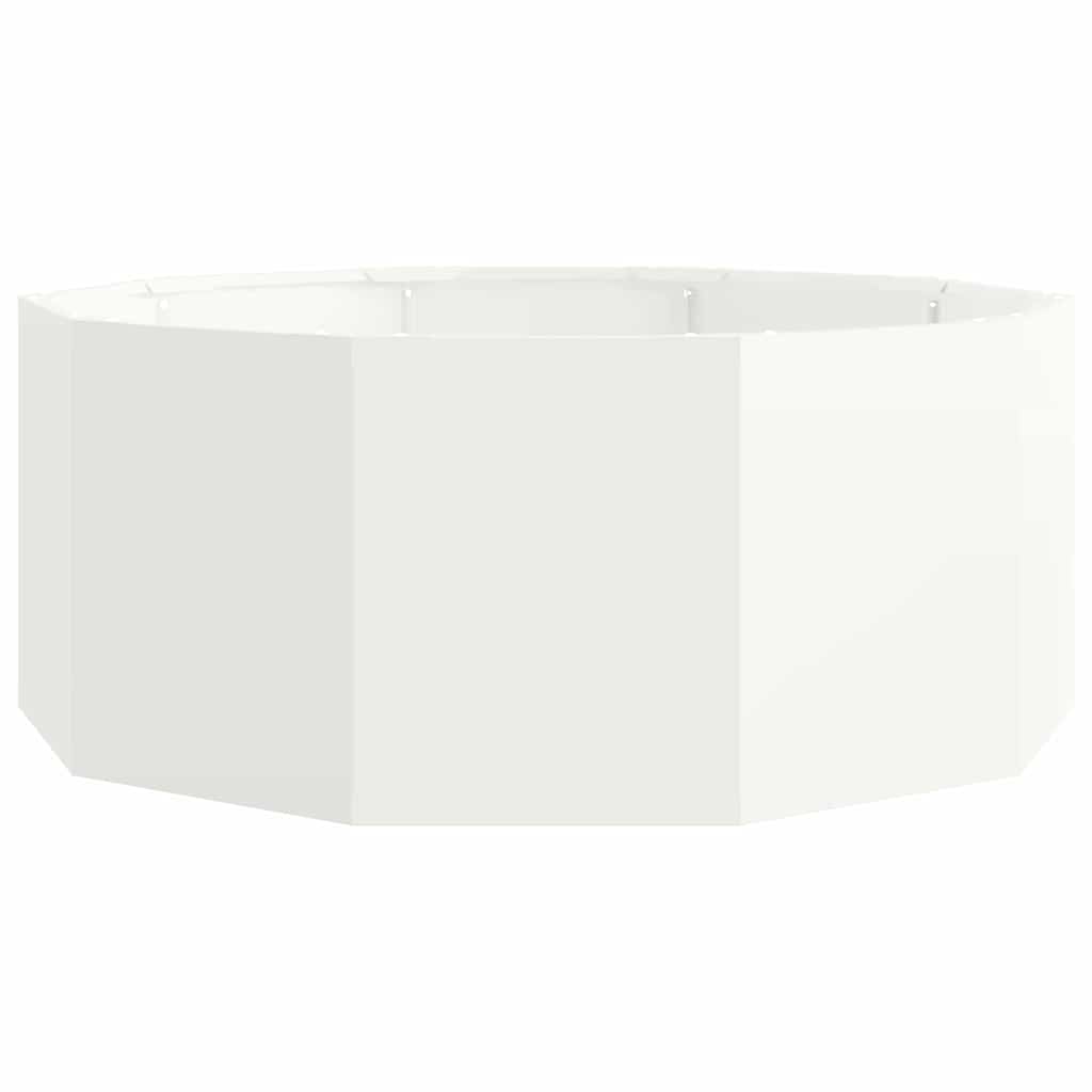 Fioriera Bianco 90 x 90 x 35 cm Acciaio
