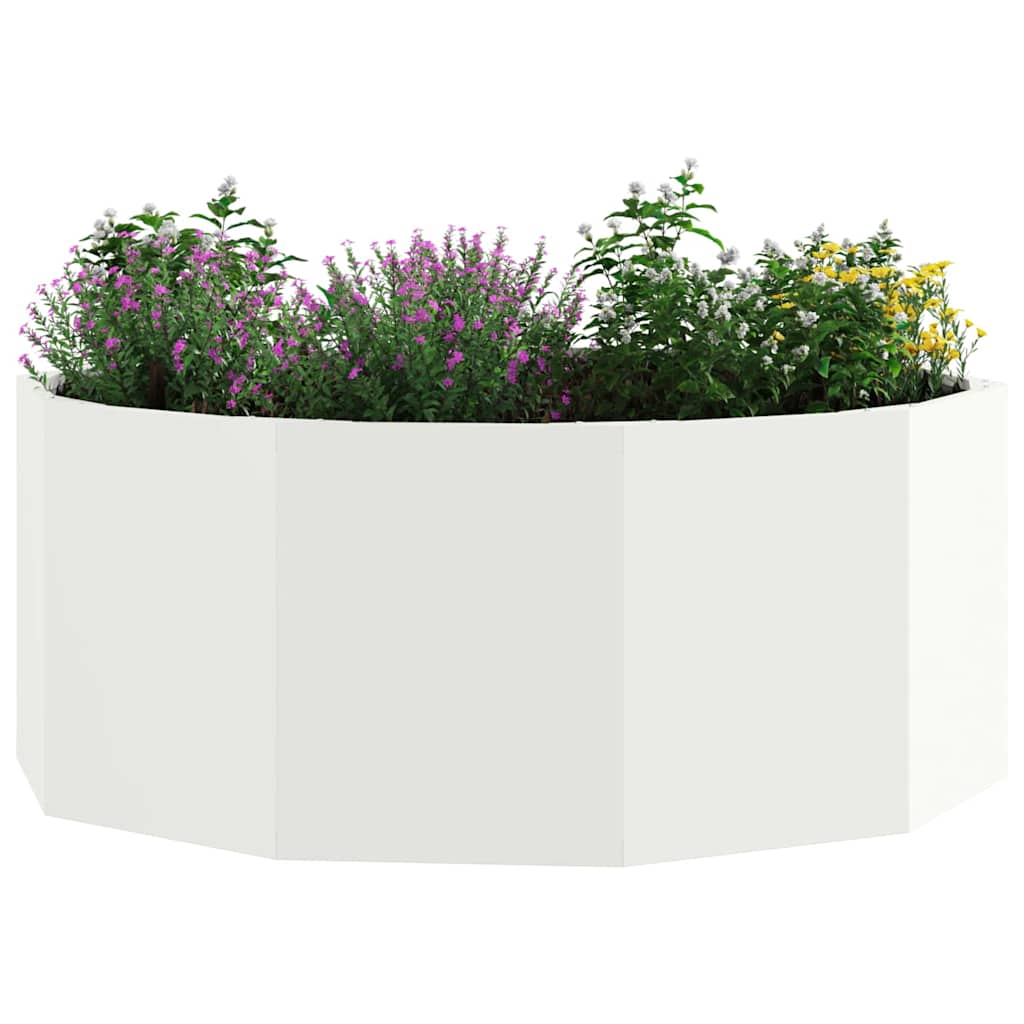 Fioriera Bianco 90 x 90 x 35 cm Acciaio