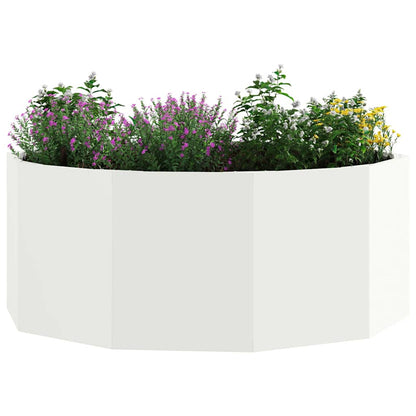 Fioriera Bianco 90 x 90 x 35 cm Acciaio