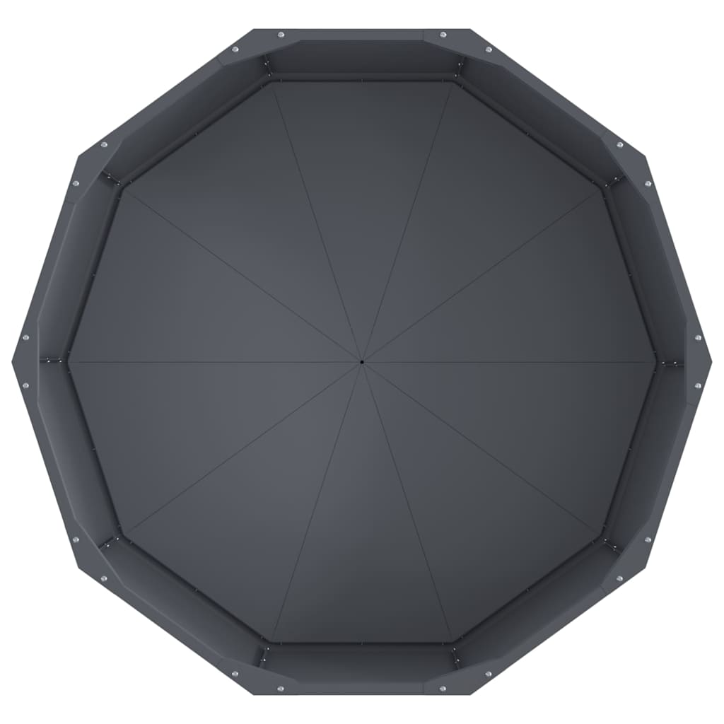 Fioriera Antracite 90 x 90 x 35 cm Acciaio