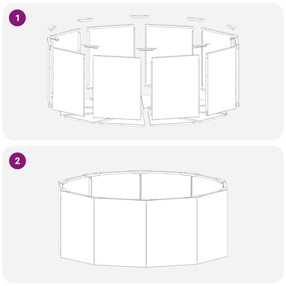 Fioriera Verde oliva 90 x 90 x 35 cm Acciaio