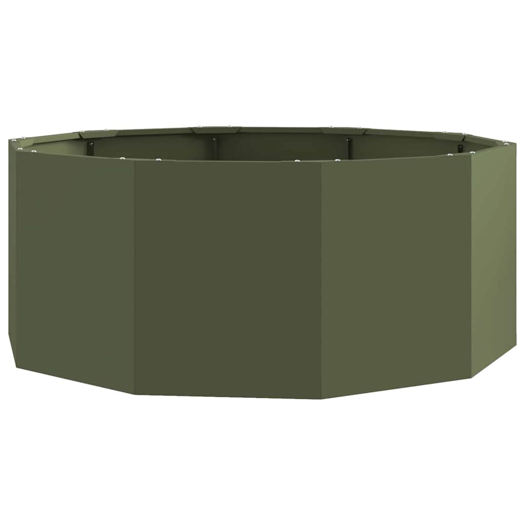 Fioriera Verde oliva 90 x 90 x 35 cm Acciaio