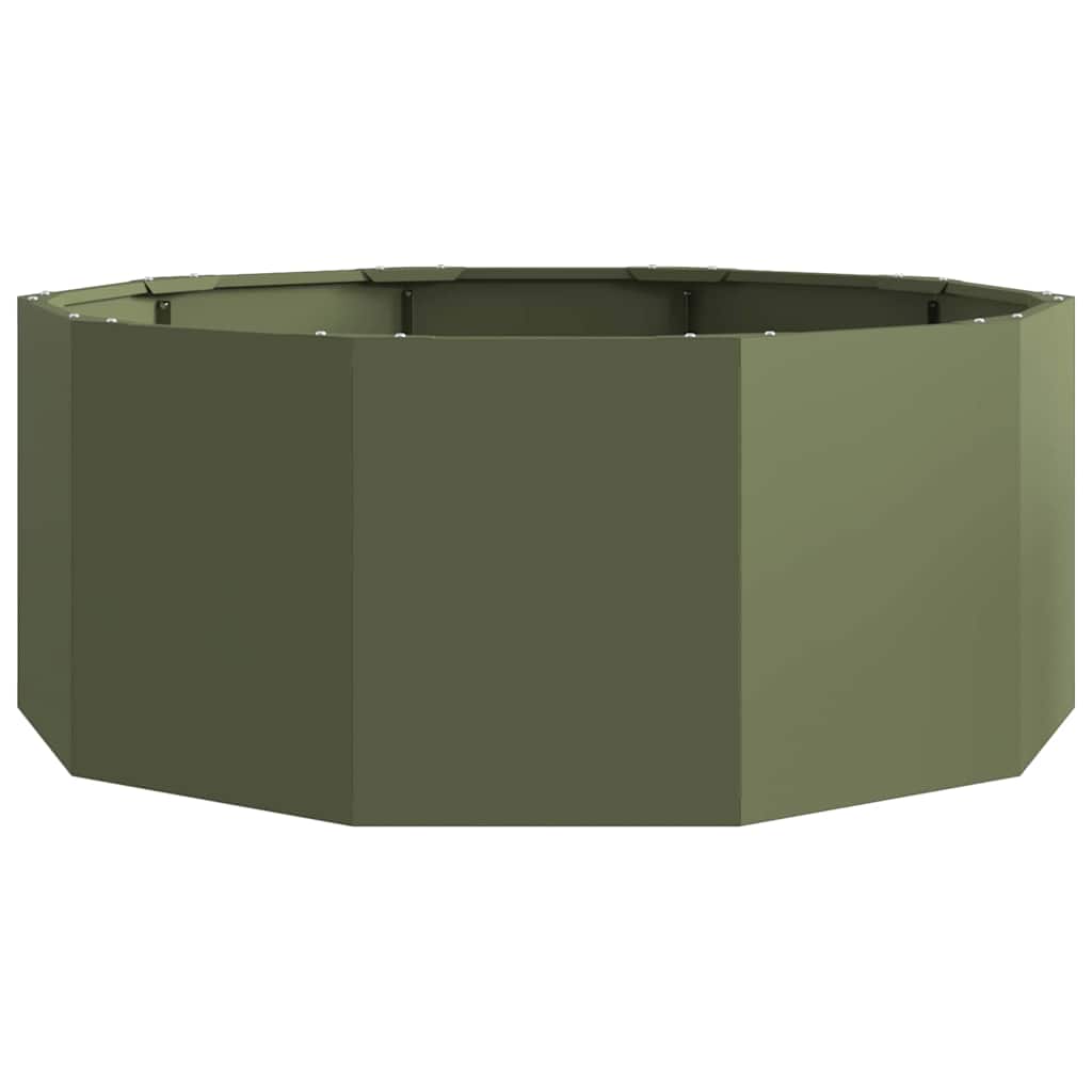 Fioriera Verde oliva 90 x 90 x 35 cm Acciaio