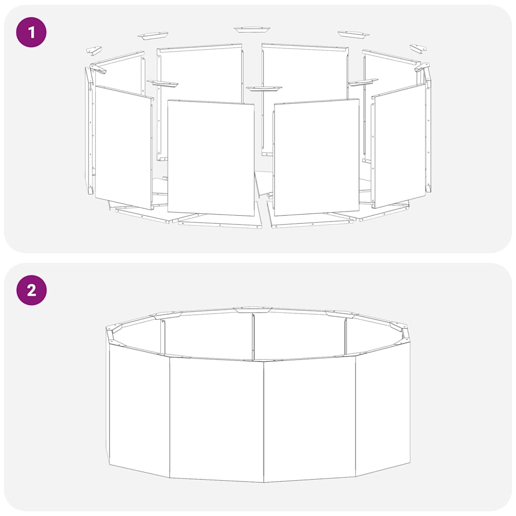 Fioriera Ruggine 90 x 90 x 35 cm