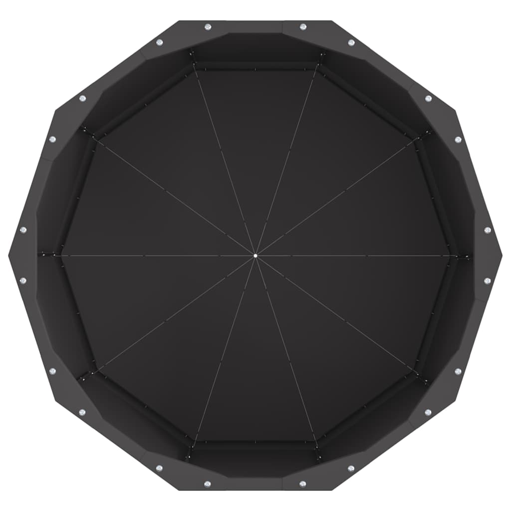 Fioriera Nero 60 x 60 x 35 cm Acciaio