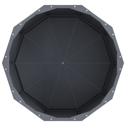 Fioriera Antracite 60 x 60 x 35 cm Acciaio