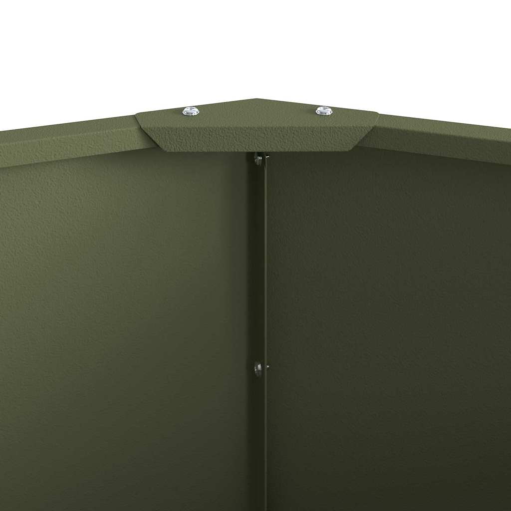Fioriera Verde oliva 60 x 60 x 35 cm Acciaio