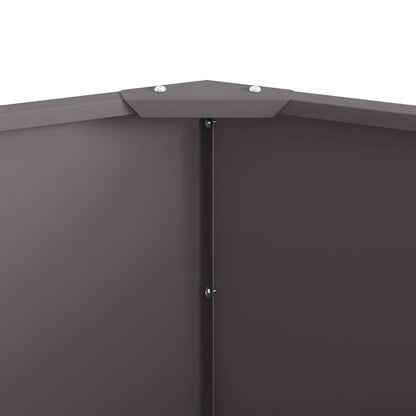 Fioriera Nero 120 x 120 x 50 cm Acciaio