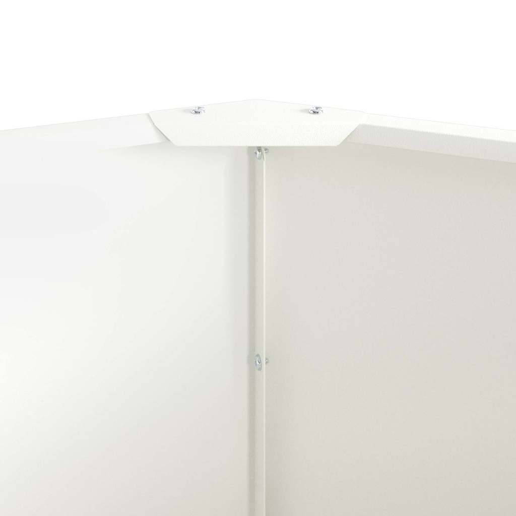 Fioriera Bianco 120 x 120 x 50 cm Acciaio