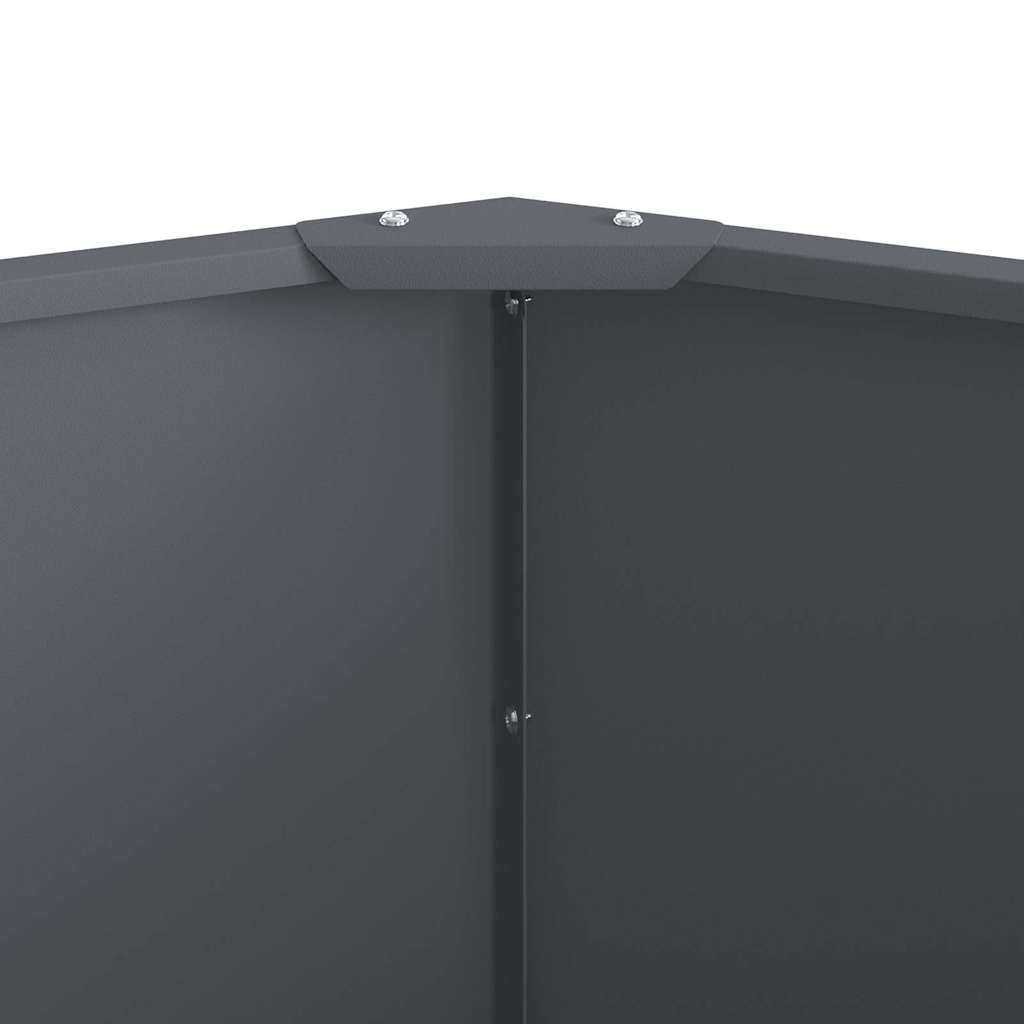 Fioriera Antracite 120 x 120 x 50 cm Acciaio