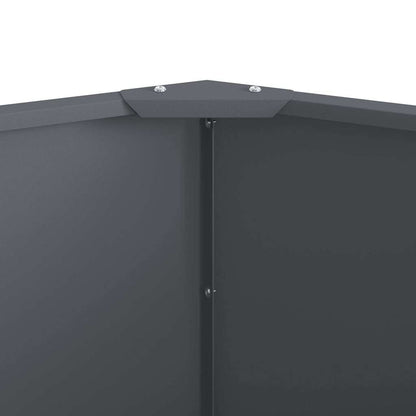 Fioriera Antracite 120 x 120 x 50 cm Acciaio