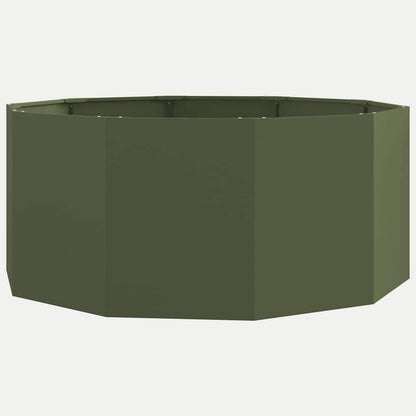 Fioriera Verde oliva 120 x 120 x 50 cm Acciaio