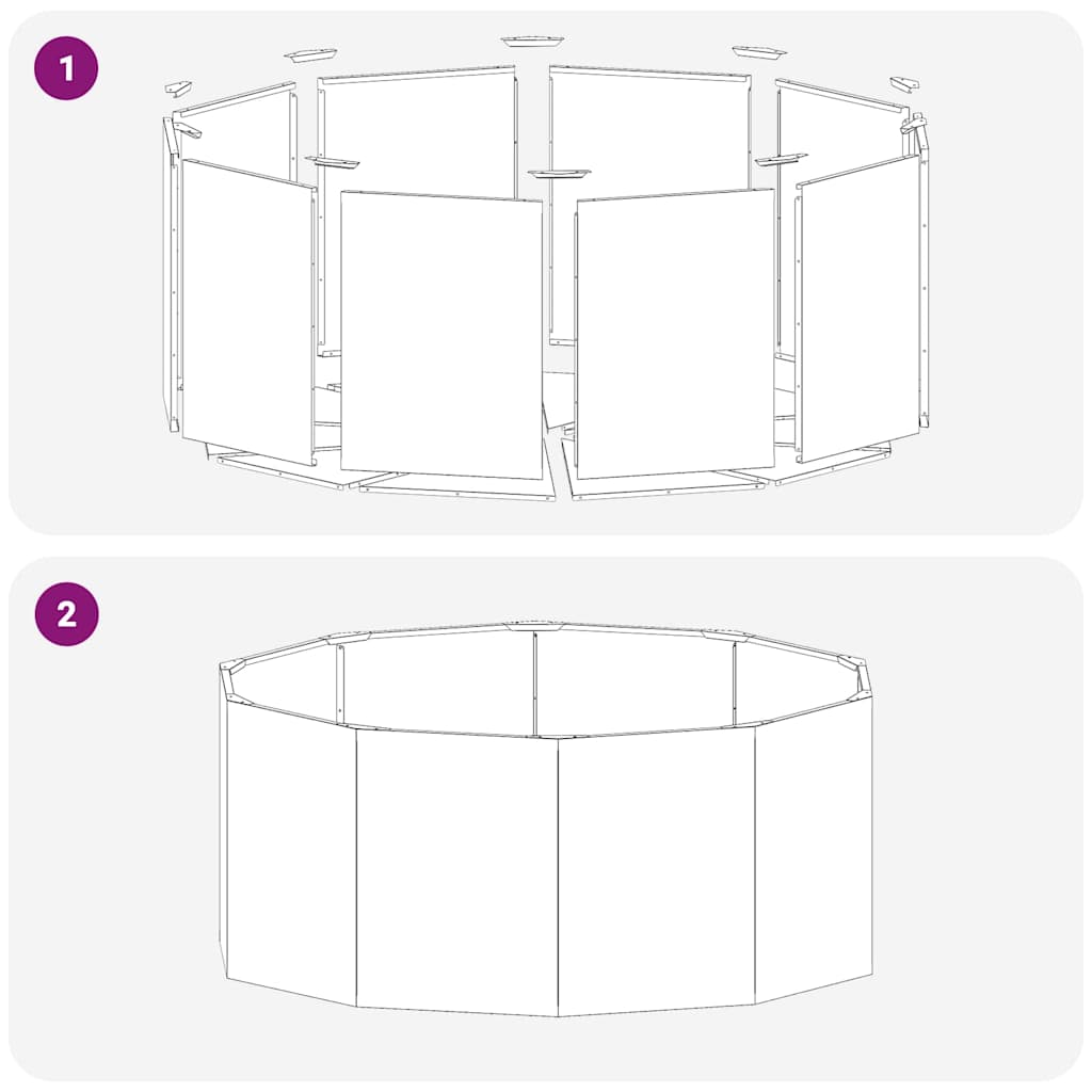 Fioriera Argento 120 x 120 x 50 cm Acciaio inossidabile