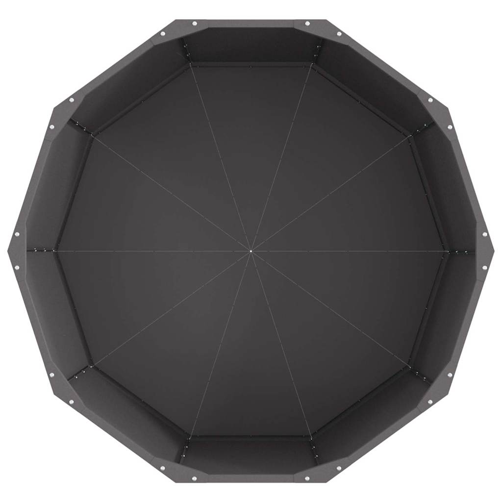 Fioriera Nero 90 x 90 x 50 cm Acciaio