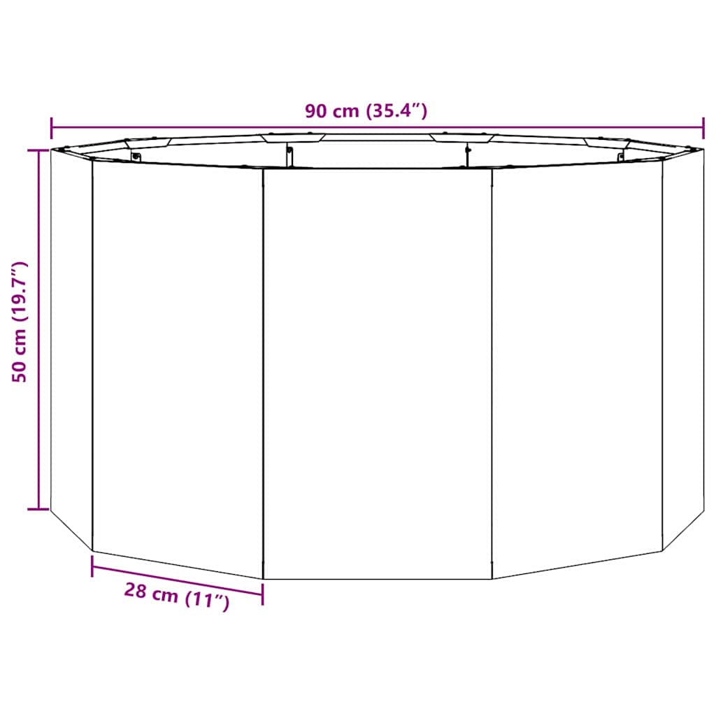 Fioriera Bianco 90 x 90 x 50 cm Acciaio | homemem39