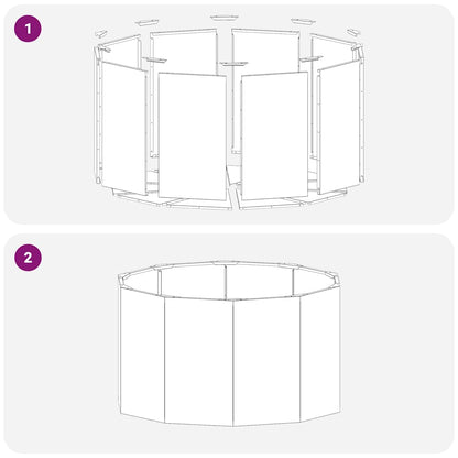Fioriera Antracite 90 x 90 x 50 cm Acciaio