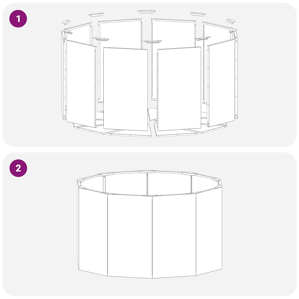 Fioriera Ruggine 90 x 90 x 50 cm